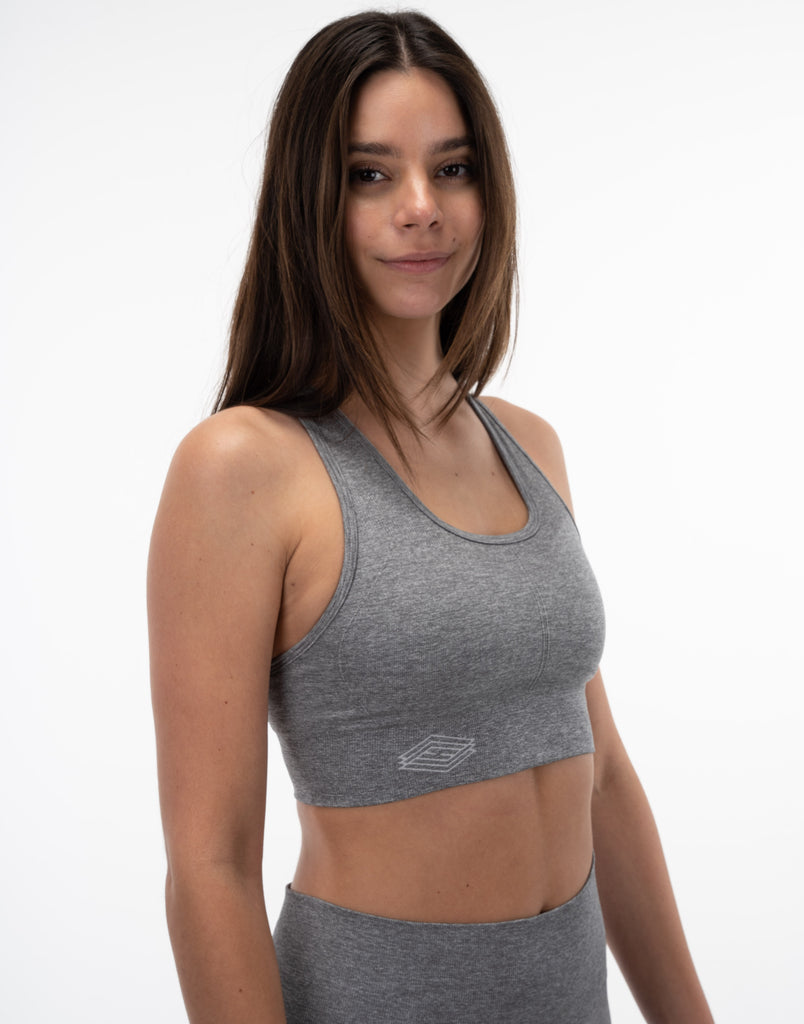Womens High Neck High Impact Racerback Wirefree Full Coverage Padded  Supportive Sports Bra Heather Grey 42F