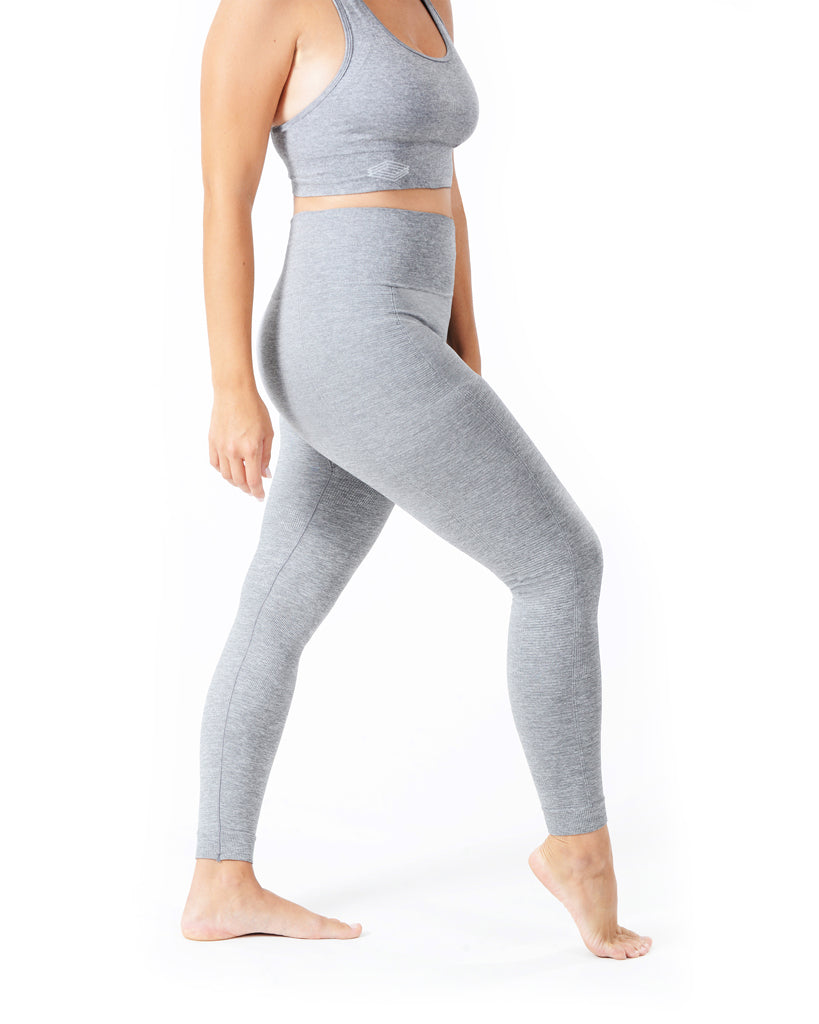 Hemp Black Made in USA Eco-Friendly Hemp-Infused High-Waisted Seamless  Leggings for Women, Regular, Small, Light Heather Grey at  Women's  Clothing store