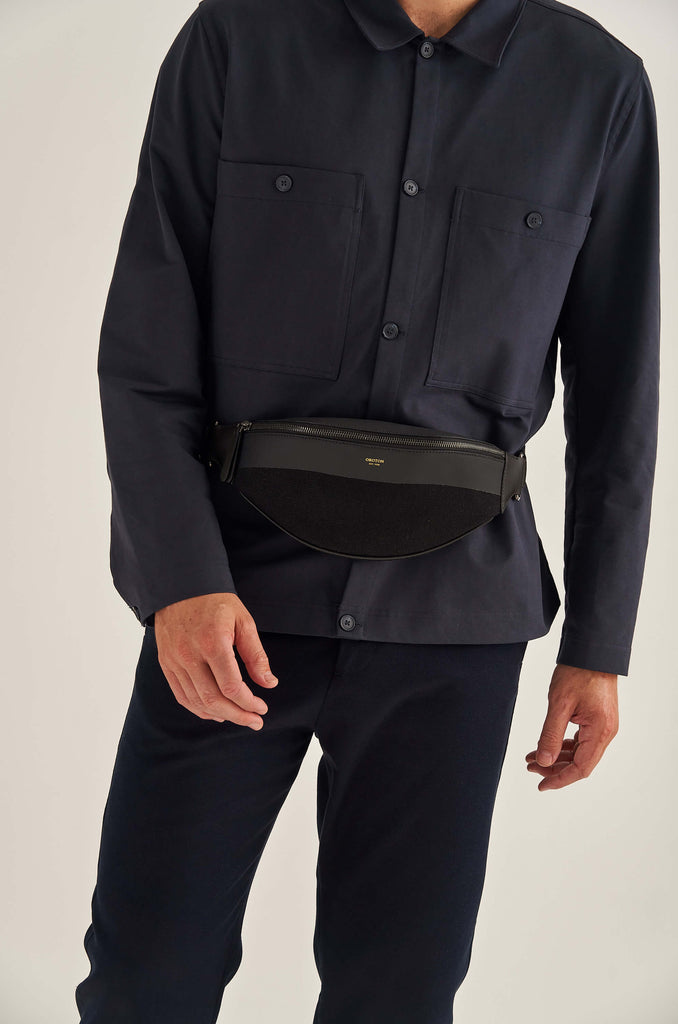 OROTON x HEMP BLACK Belt Bag in Black