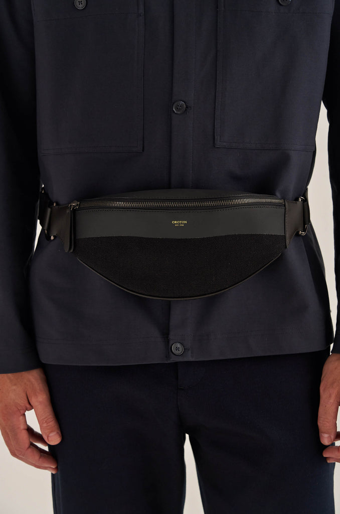 OROTON x HEMP BLACK Belt Bag in Black